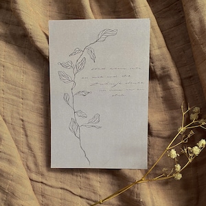Postkarte Eukalyptuszweig mit Spruch
