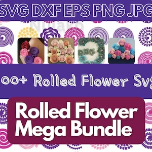 100+ Rolled Flower Svg, paper flower svg, digital download, digital paper Svg, Pdf, Jpg 300 dpi