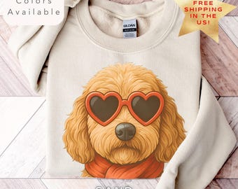 Maglietta Goldendoodle per San Valentino, felpa Golden Doodle, maglietta Doodle per mamma di cani, maglione Goldendoodle, regalo Doodle per mamma, regalo Doodle per amanti dei Doodle