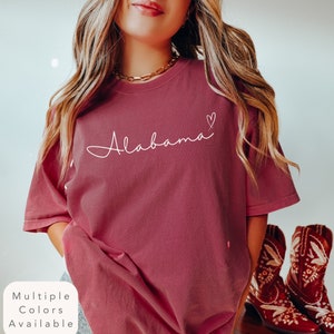 Comfort Colors Love Alabama Shirt, Trendy Alabama TShirt, Travel Lover Gift, State Pride Tee Shirt, Alabama T-Shirt, Alabama Souvenir Tee