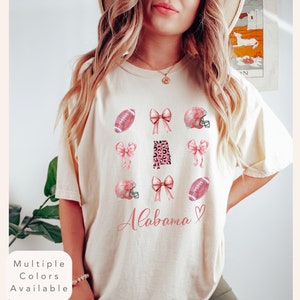 Comfort Colors Coquette Alabama Shirt, Trendy Alabama TShirt, Bama Lover Gift, Alabama State Pride Shirt, Alabama Football Tailgating Tee