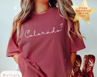 Komfort Farben Liebe Colorado Shirt, Trendy Rocky Mountain T-Shirt, Colorado Liebhaber Geschenk, Colorado State Pride T-Shirt, Colorado Wandershirt