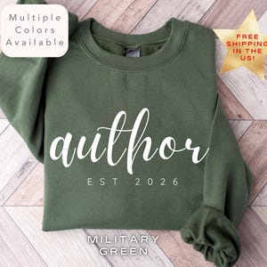 Neuer Autor Shirt 2026, Kreatives Schreiben Schule Abschluss Geschenk, Schreiber Werkstatt graduiert Unisex Sweatshirt, Schreibprogramm Studenten Pullover