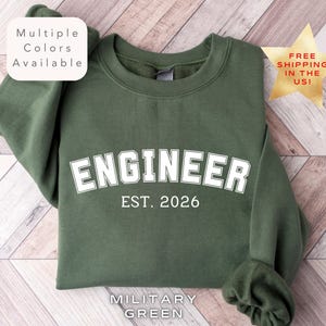 Engineering Shirt Gift for Graduate 2026, Engineering Student Graduation Gift Sweatshirt, New Engineer Gifts, Mechanical Engineer Sweater
