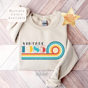 Retro 40th Birthday Shirt, 40th Birthday Gift, Forties Birthday Tee Shirt, 1985 Sweatshirt, Fortieth Birthday Shirt, 1985 Birthday Sweater
