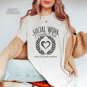 Maglietta per assistente sociale, regalo per assistente sociale, regali per consulente scolastico, maglietta per terapista alla moda, maglietta per club sociale