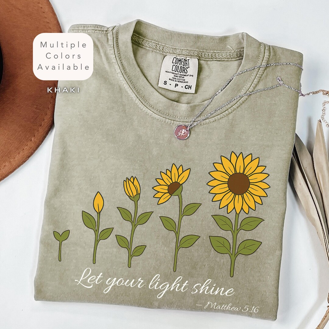 Let Your Light Shine Shirt, Matthew 5:16 Bible Verse Tee, Comfort ...