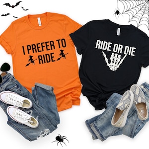 Funny Halloween Couple Shirts, Matching Halloween Costume Tees, Dirty Halloween Shirts for Couples, Adult Halloween Party Outfit T-Shirt