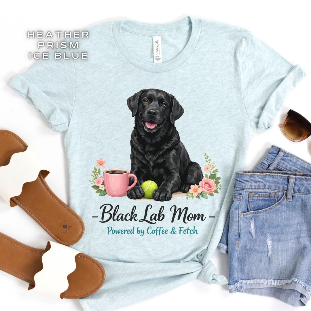 Black Lab Mom Shirt, Labrador Retriever Dog Mom Tshirt, Black Lab Lover ...