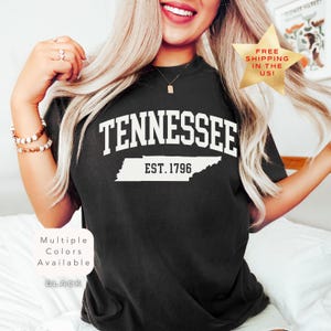 Comfort Colors Tennessee Shirt, Trendy Tennessee TShirt, Tennessee Lover Gift, Tennessee Travel Tee Shirt, Oversized Southern TN T-shirt