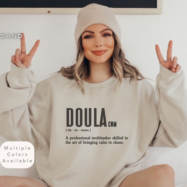 Funny Definition Doula Sweatshirt, Dictionary Midwife Shirt, Trendy Labor Delivery Nurse Crewneck, Doula Gift Sweater, Birth Coach Apparel