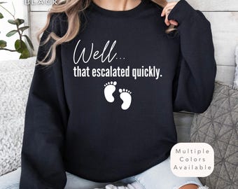 Funny Pregnancy Reveal Shirt, Pregnancy Announcement Sweatshirt, New Mom Gift, Pregnancy Reveal Sweater, Funny Pregnant Shirt, Mom Clothes