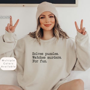 Maglietta True Crime regalo per drogati di crimine, felpa unisex True Crime regalo, maglione Murder Show Docuseries, abbigliamento serie Criminal Justice