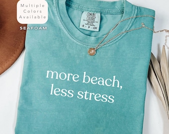 Comfort Colors Beach Shirt, Minimalist Hello Summer Tee, Cute Coastal T-Shirt for Women, Ocean Vibes, Vacation Gift, Beach Club Beach Lover