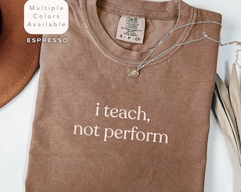 Camiseta divertida para profesores de Comfort Colors, camiseta minimalista para profesores, camiseta de vuelta al cole, regalo sarcástico para profesores, camiseta de agradecimiento para profesores.