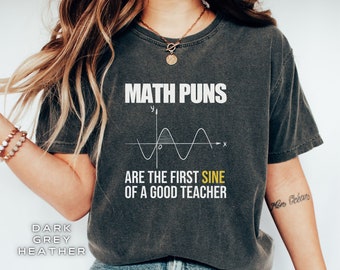 Grappige wiskundeleraar shirt met woordspelingen, wiskundeleraar cadeau T-shirt, wiskunde woordspeling shirt voor wiskundeleraar, wiskunde woordspeling cadeau tshirt, punny wiskunde T-shirt