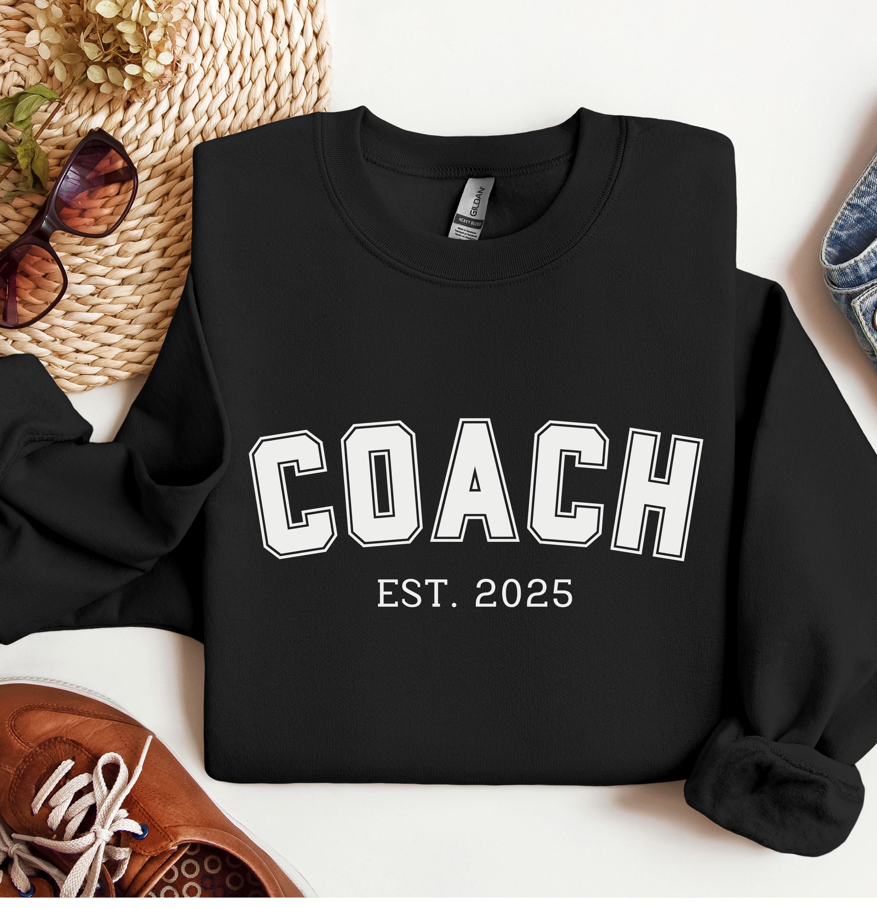 New Coach Sweatshirt 2025, Cheer Coach Shirt, Baseball Coach Gift