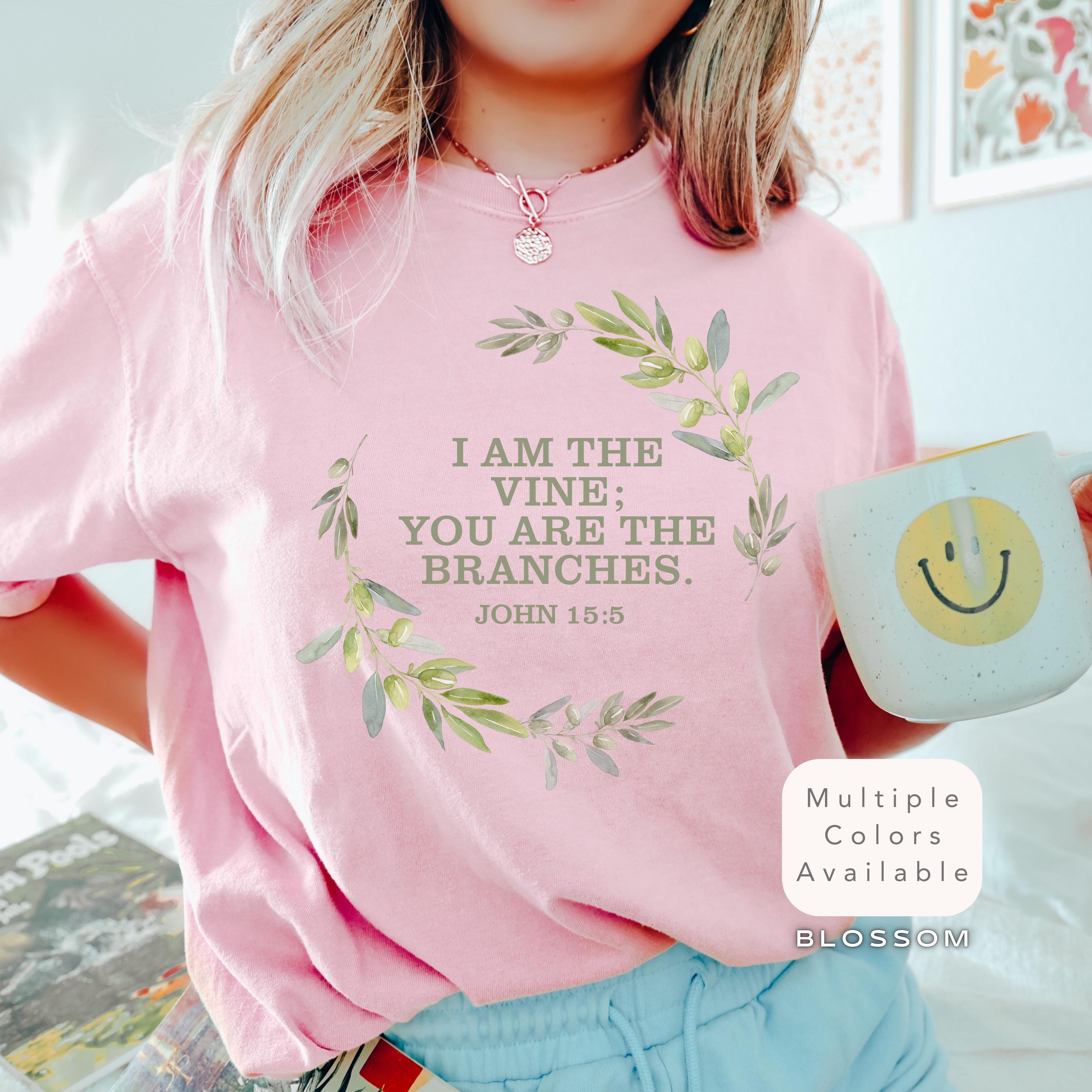 T-shirt Vintage Fruit Of The Loom « Un Avec Le Seigneur » - Verset Jean 15:5 - Taille L