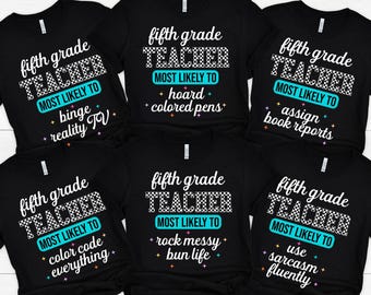 Wahrscheinlich für die fünfte Klasse Lehrer Shirt, passende fünfte Klasse Lehrer Shirts, lustiges zurück zu Schullehrer Tshirt, lustiges Gruppe Lehrer Shirt