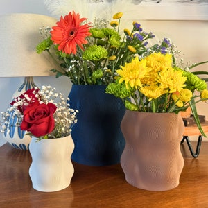 Curvy Planter with Drainage Hole and Under Plate included in Beautiful Matte Modern Color Collection