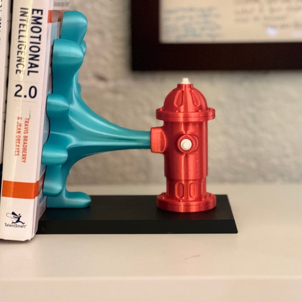 Whimsical Fire Hydrant Book End - Set of 2 | Colorful and Homemade