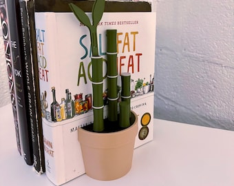 Bamboo Bookend Set with Bookmarks | Plant Inspired Bookend | Book Lover Gift