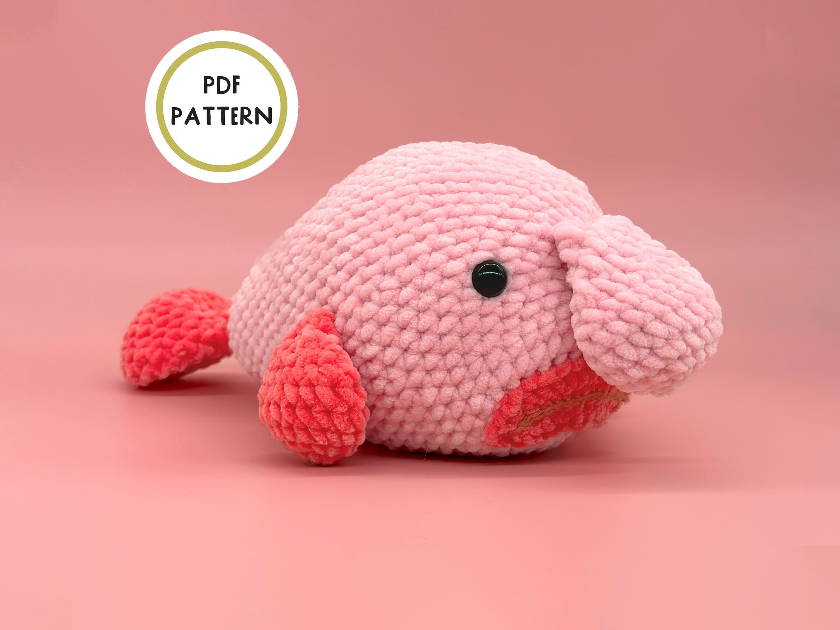 Blobfish Plushie Handmade Kawaii Blobby Fish Stuffed Soft 