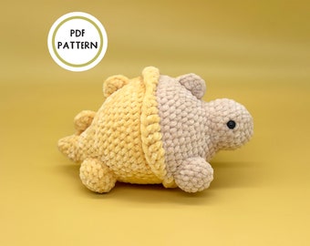Stegosaurus Banana Dinosaur Crochet Pattern, Stegosaurus Amigurumi PDF Pattern by Crafty Bean Crochets