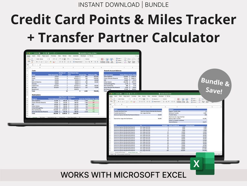 Credit Card Points & Miles Tracker Transfer Partner Calculator Travel ...