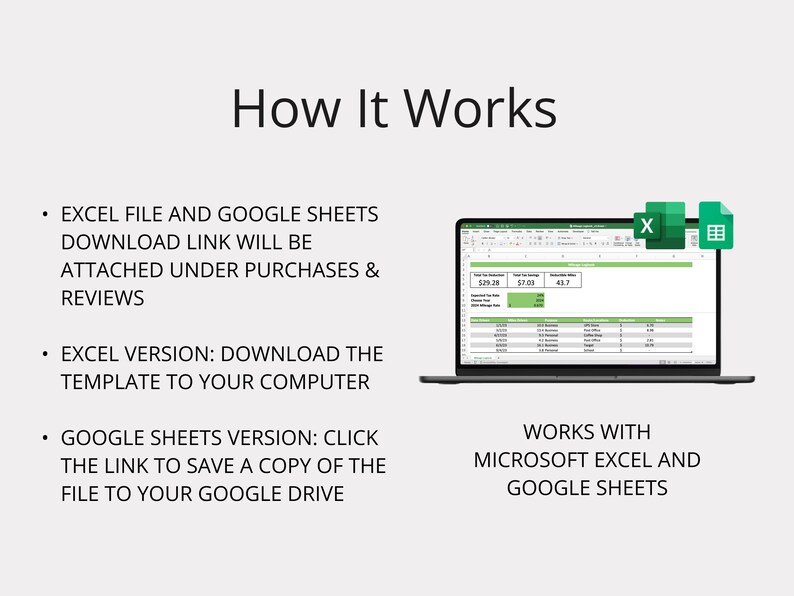 K&ouml;nnte beinhalten: Ein Laptop-Computer zeigt eine Tabellenkalkulation mit dem Text "Total for Sales" und Zahlen in den Zellen. Der Laptop ist ge&ouml;ffnet und der Bildschirm ist zum Betrachter gerichtet. Das Bild zeigt auch Symbole f&uuml;r Microsoft Excel und Google Sheets, was darauf hindeutet, dass die Tabellenkalkulation mit beiden Programmen verwendet werden kann. Der Text "WORKS WITH MICROSOFT EXCEL AND GOOGLE SHEETS" wird unter dem Laptop angezeigt.