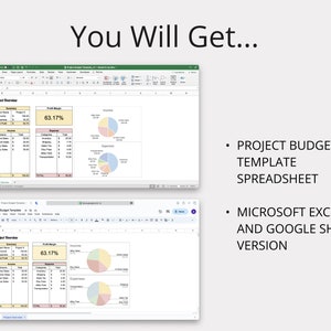 Project Budget Spreadsheet | Track Income & Expenses | Excel and Google ...