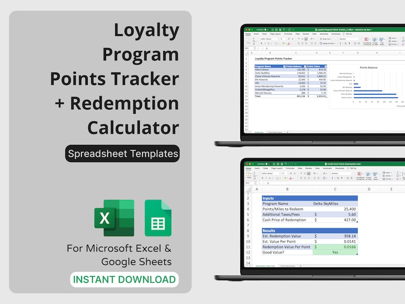 Loyalty Program Points Tracker & Redemption Calculator for Credit Card ...