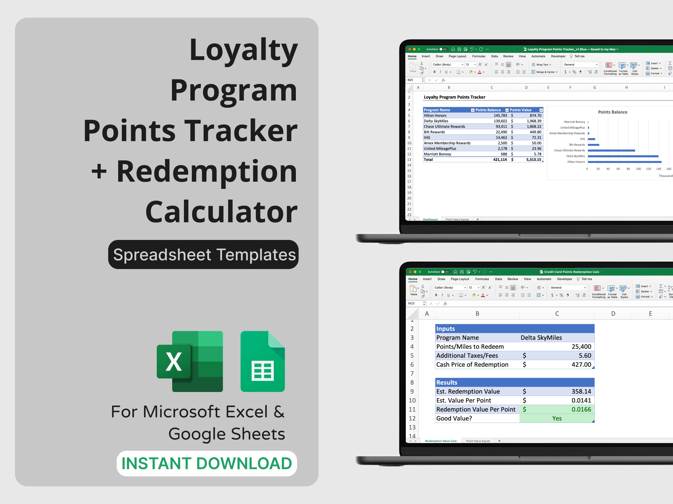 Loyalty Program Points Tracker & Redemption Calculator for Credit Card ...