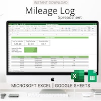 Mileage Tracking Spreadsheet Google Sheets, Mileage Tracker, Business ...