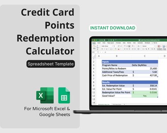 Credit Card Points & Miles Tracker - Travel Hacking Spreadsheet ...