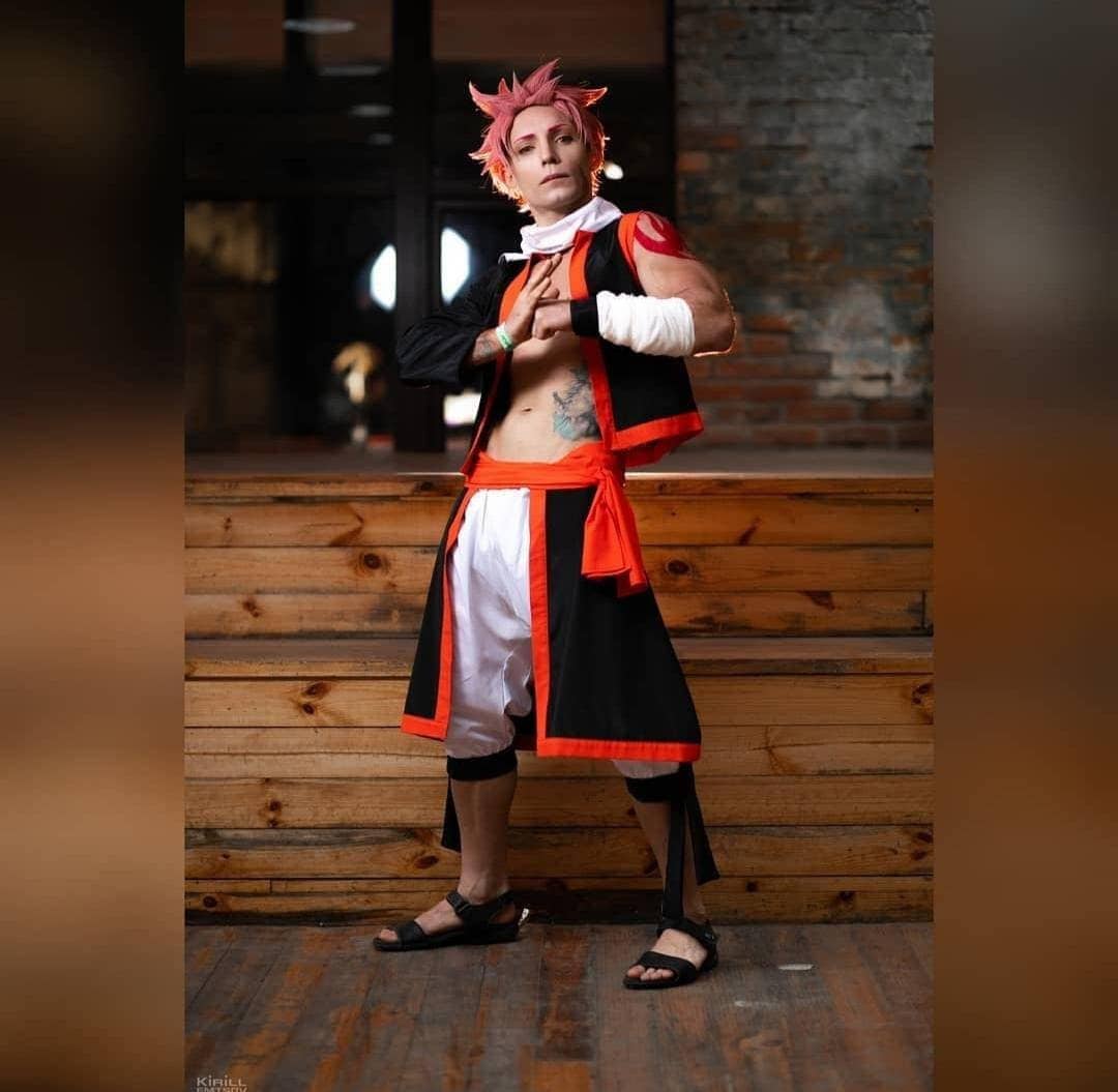 Anime Fairy Tail Dragon Slayers Natsu Dragneel Kid Cosplay Costume