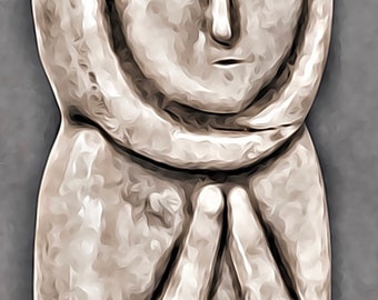Constantin Brancusi WOMAN IN PRAYER - unique digital art, funds will Support Ukraine and Russia war refugees without any discrimination