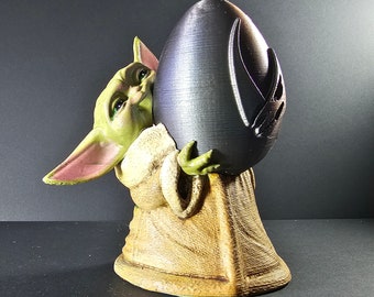 Egg Holder for Easter - Grogu From The Mandalorian by HEX3D
