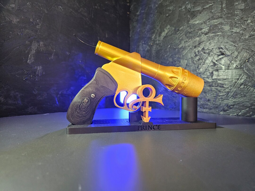 Prince Gun Microphone Replica With Stand Etsy