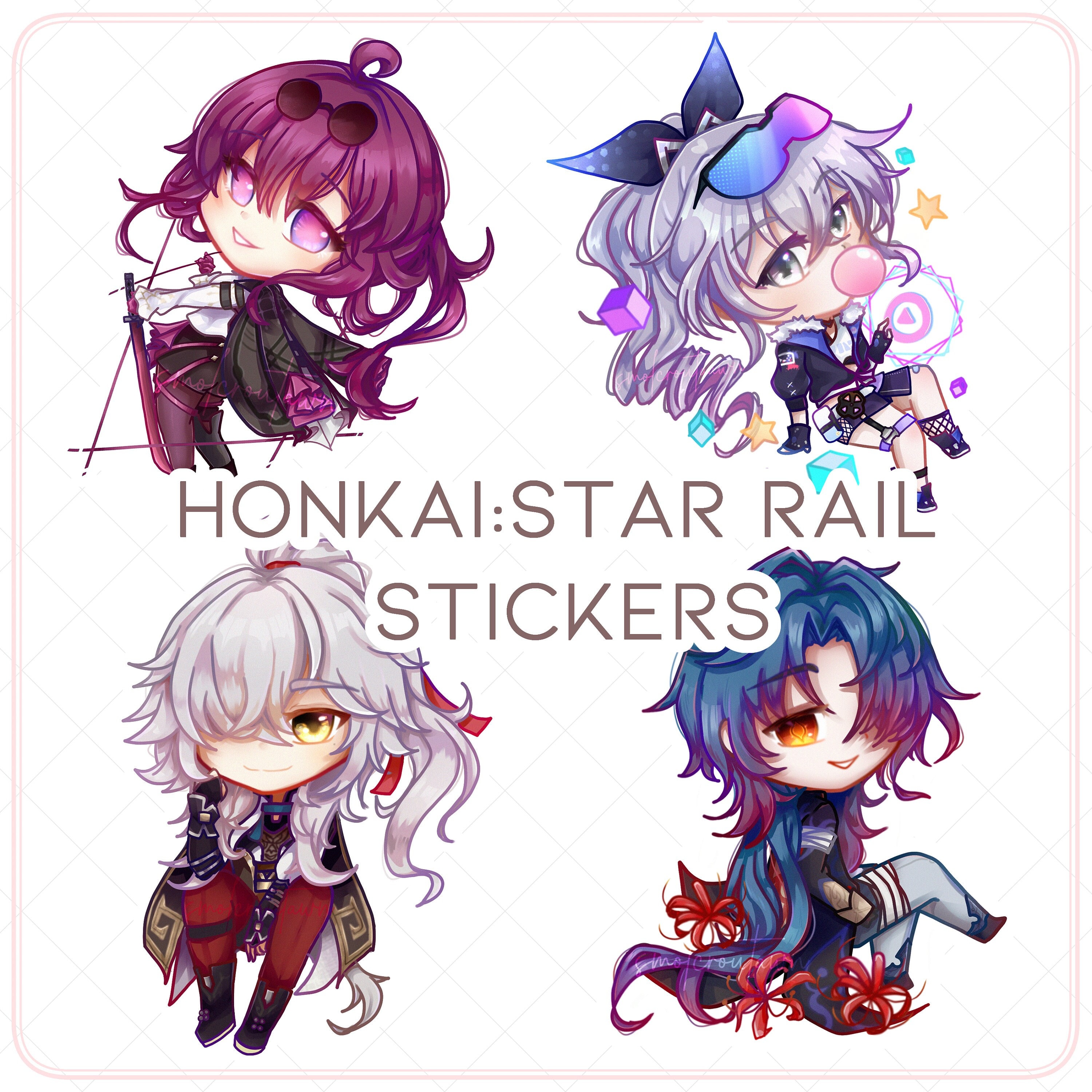 Honkai Star Rail Chibi Welt Waterproof Sticker Premium Gaming