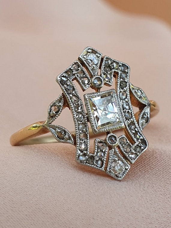 Art Deco Rectangular Diamond Ring