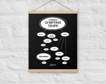 Gumption Traps Poster with Wooden Hangers