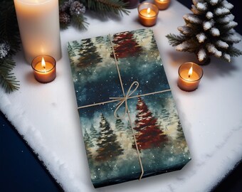 Xmas wrapping paper Xmas gift wrap Pine tree gift wrap Christmas tree gift wrap Xmas tree wrapping paper Christmas tree wrapping paper K3