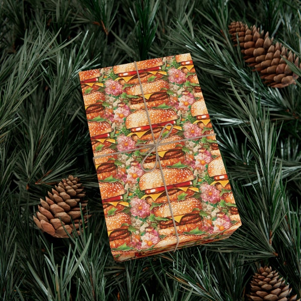 Burger Wrapping Paper Etsy