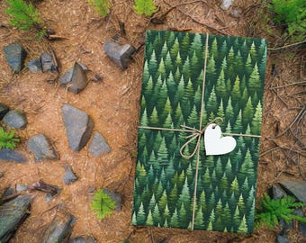 Pine tree gift wrap Xmas wrapping paper Xmas tree wrapping paper Christmas tree wrapping paper Christmas tree gift wrap Pine tree forest K3