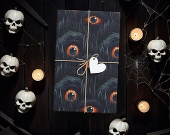 Gothmas wrapping paper Monster wrapping paper, Creepy wrapping paper Spooky gift wrap Spooky wrapping paper Monster Samhain gift wrap K3