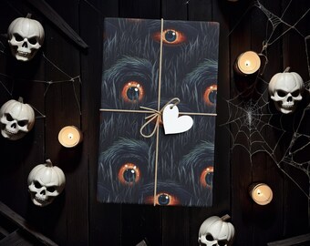 Gothmas wrapping paper Monster wrapping paper, Creepy wrapping paper Spooky gift wrap Spooky wrapping paper Monster Samhain gift wrap K3