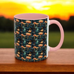 Cottagecore Mushroom Mug, Botanical Coffee Cup, Cute Fairycore Gift for Her, Birthday Gift for Nature Lovers, Fairycore Aesthetic Drinkware