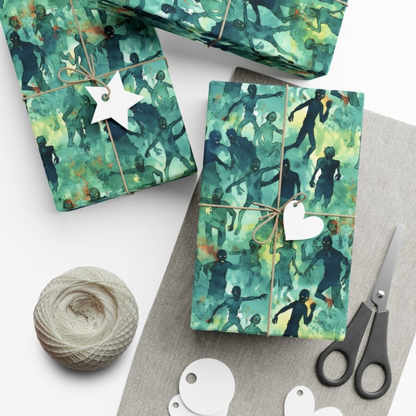 Zombie Wrapping Paper Etsy