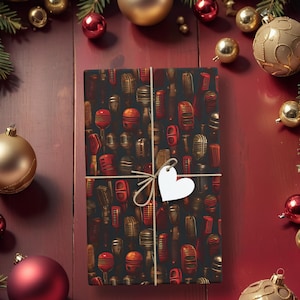 Rap wrapping paper, Rap gift wrap, Mic wrapping paper, Mic Gift Wrap, MC wrapping, MC gift wrap, Hip hop wrapping paper, Hip hop wrap K3